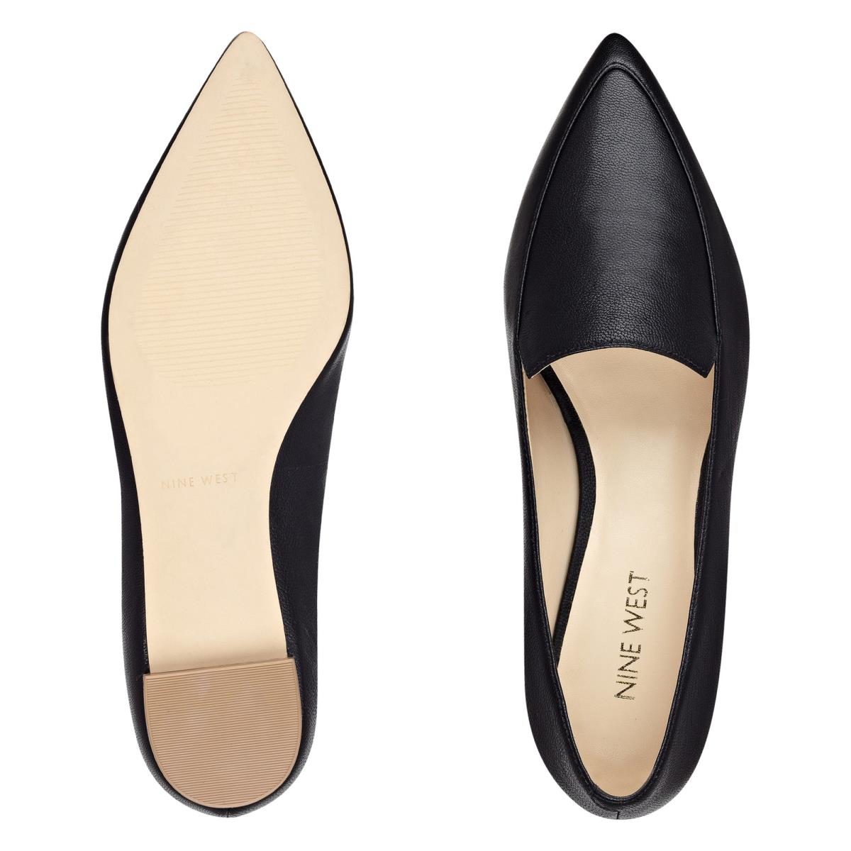 Flats Nine West Abay Smoking Negras | 6981JWCZK