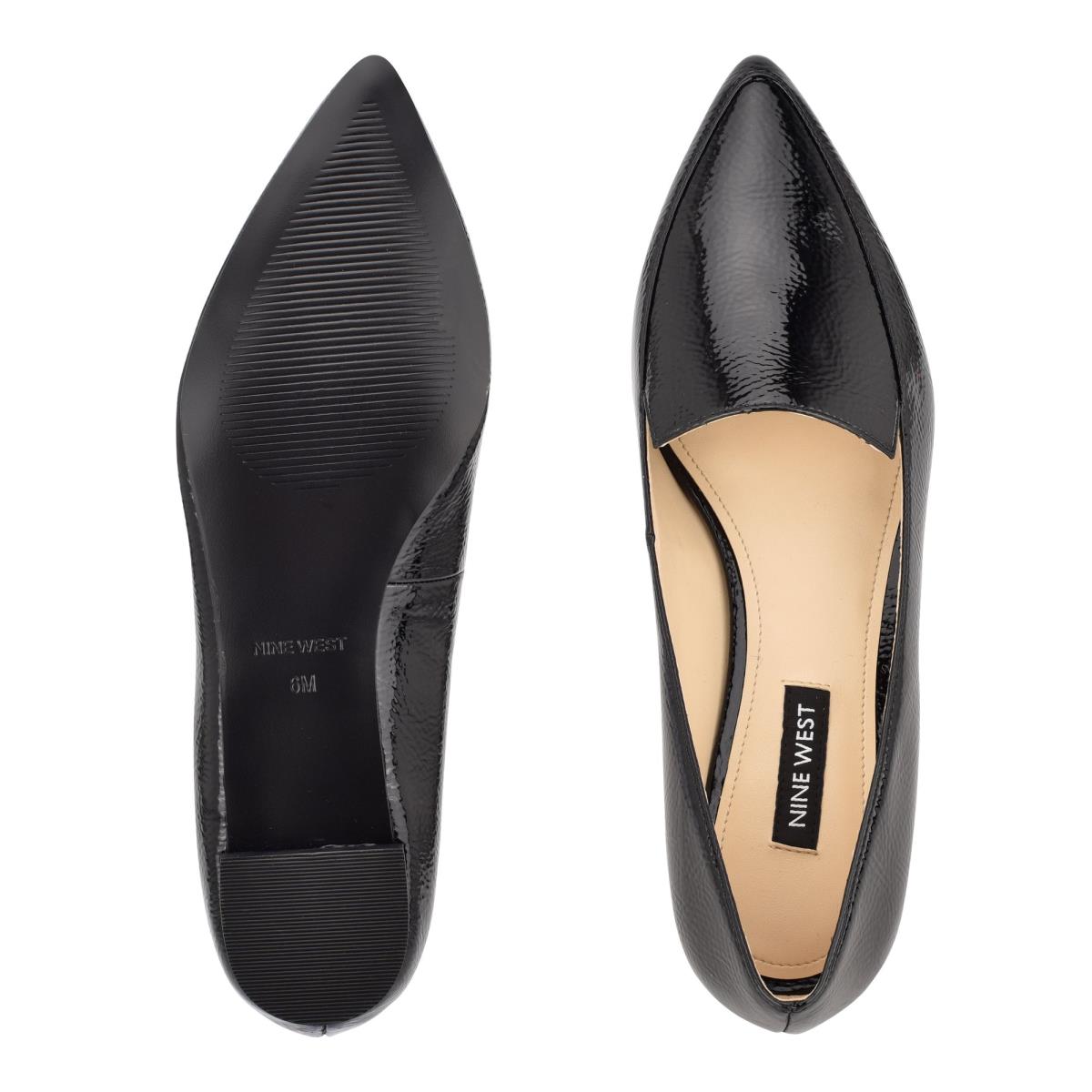 Flats Nine West Abay Smoking Negras | 8214YMQFH