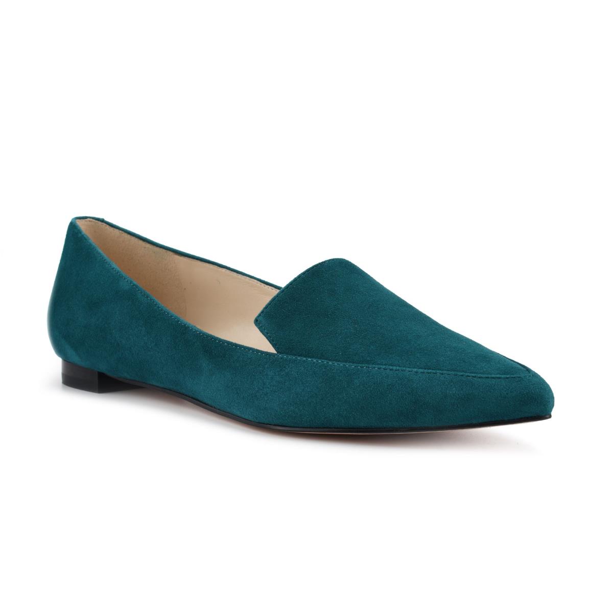 Flats Nine West Abay Smoking Turquesa | 8573ISMAY