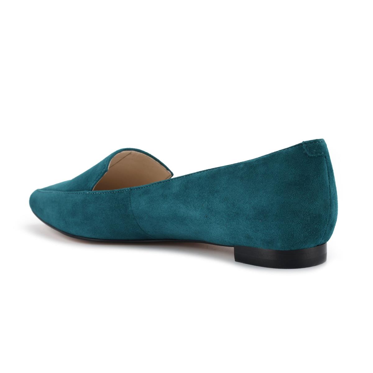 Flats Nine West Abay Smoking Turquesa | 8573ISMAY