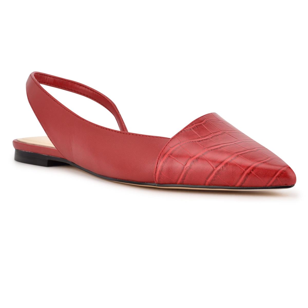 Flats Nine West Beads Destalonadas Pointy Puntera Rojas Rojas | 1860IAWEB