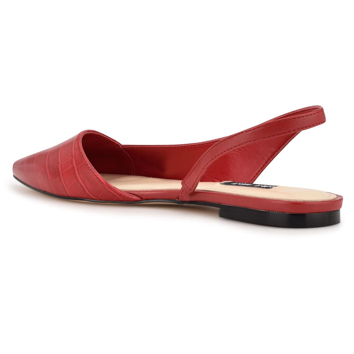 Flats Nine West Beads Destalonadas Pointy Puntera Rojas Rojas | 1860IAWEB