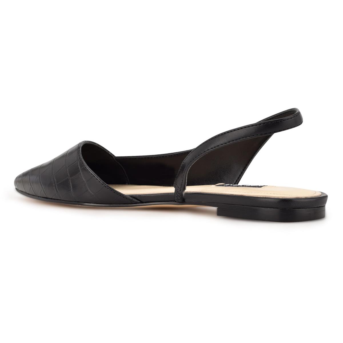 Flats Nine West Beads Destalonadas Pointy Puntera Negras Negras | 3867AFCBD