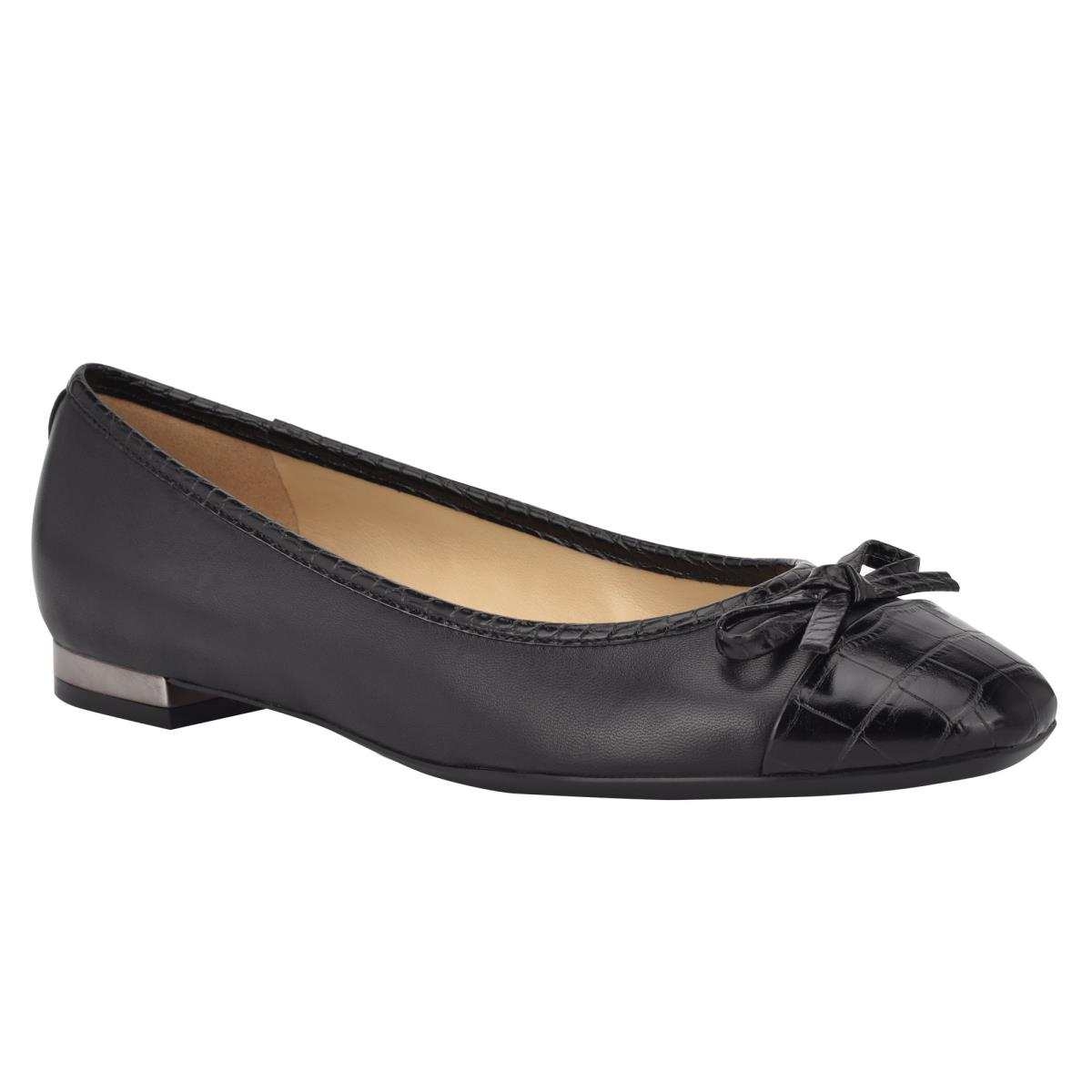 Flats Nine West Olly 9x9 Ballet Negras | 5928BAWDF