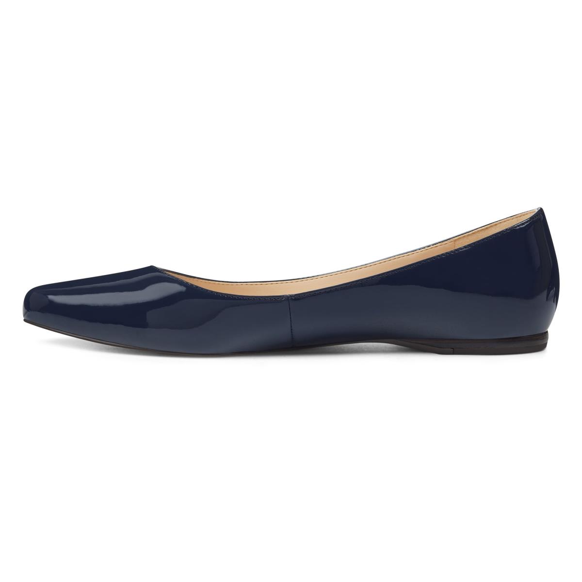 Flats Nine West Speakup Almond Puntera Azul Marino | 7325RBMZQ