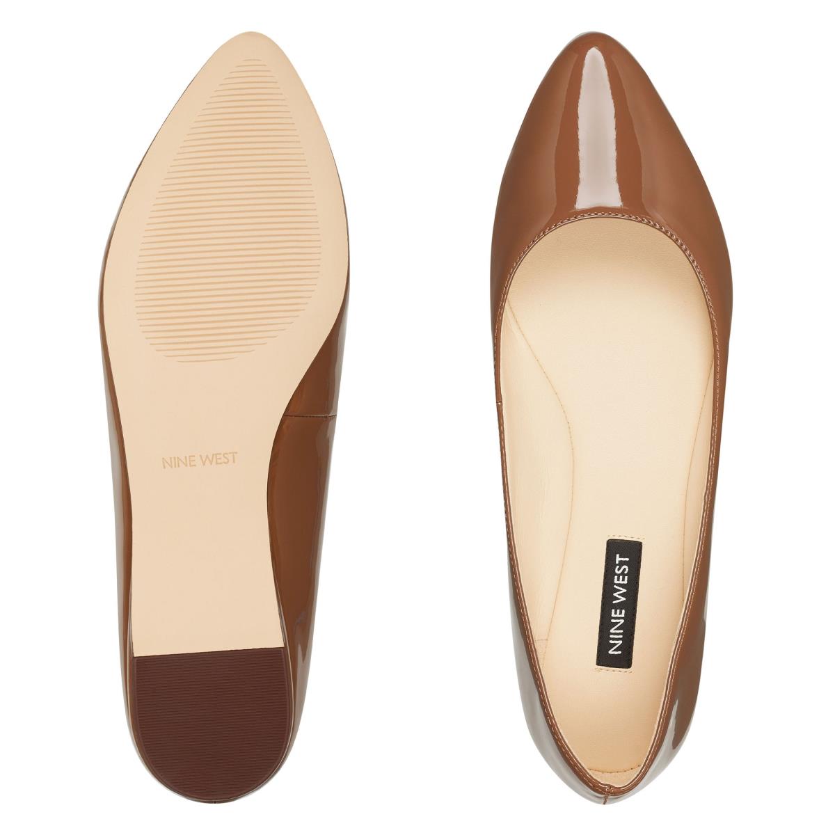 Flats Nine West Speakup Almond Puntera Beige Oscuro | 0412YFKSL