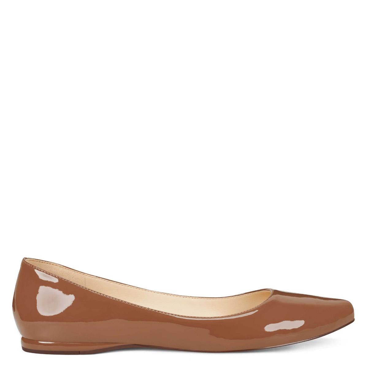 Flats Nine West Speakup Almond Puntera Beige Oscuro | 0412YFKSL