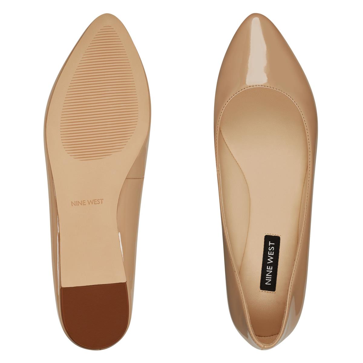 Flats Nine West Speakup Almond Puntera Beige Claro | 0583JWQAO