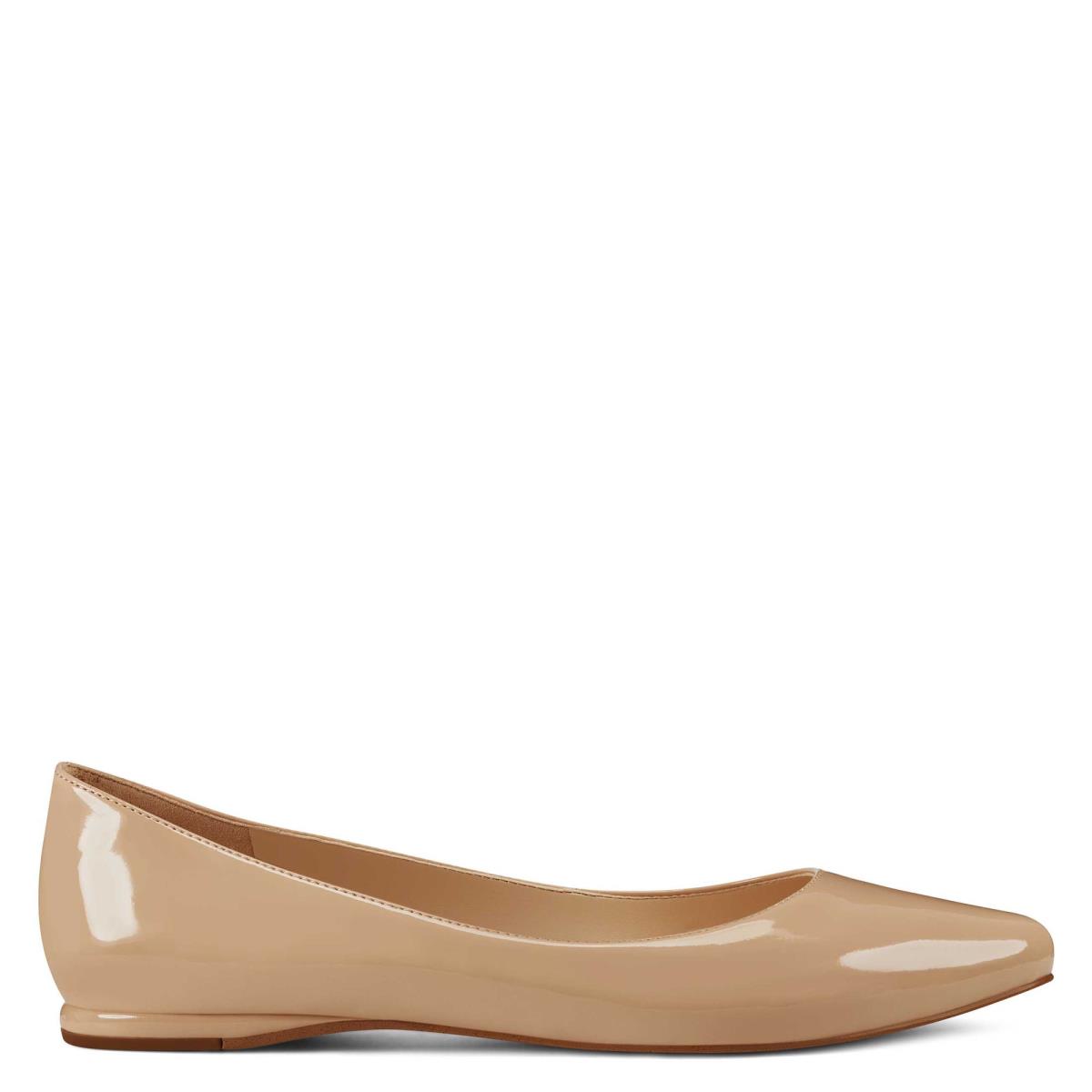 Flats Nine West Speakup Almond Puntera Beige Claro | 0583JWQAO