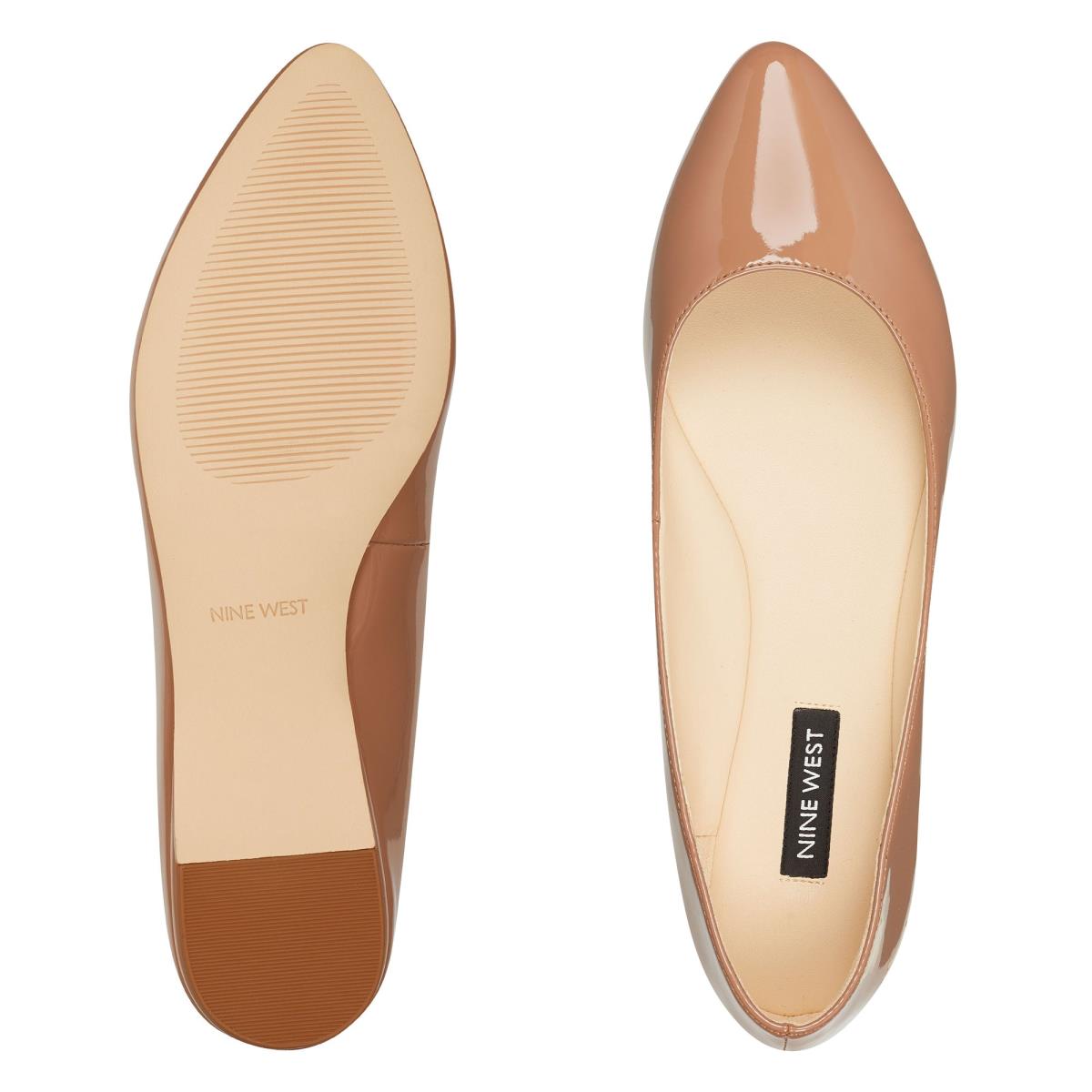 Flats Nine West Speakup Almond Puntera Beige | 7430DRCAO