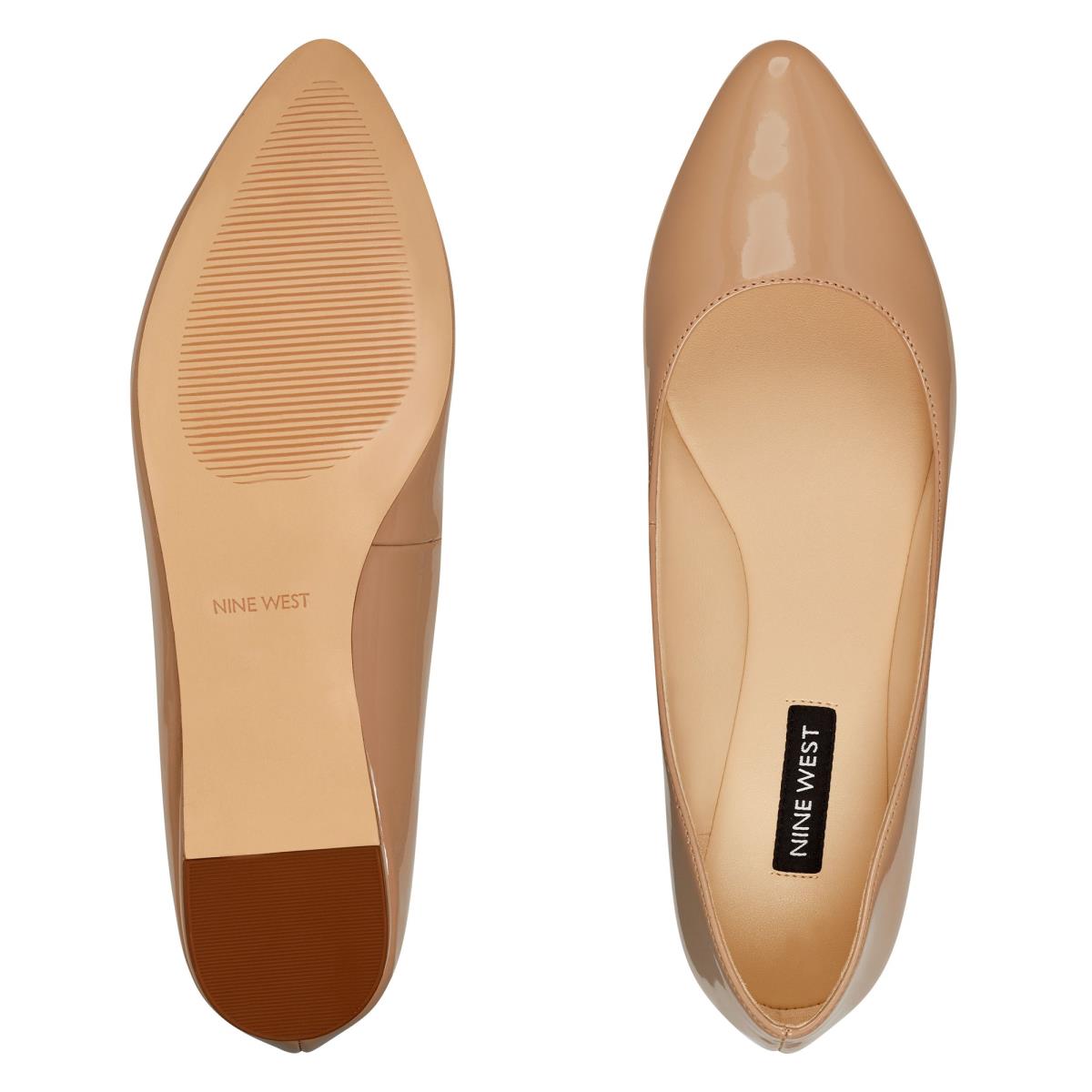 Flats Nine West Speakup Almond Puntera Gris Marrones | 5082MTDER