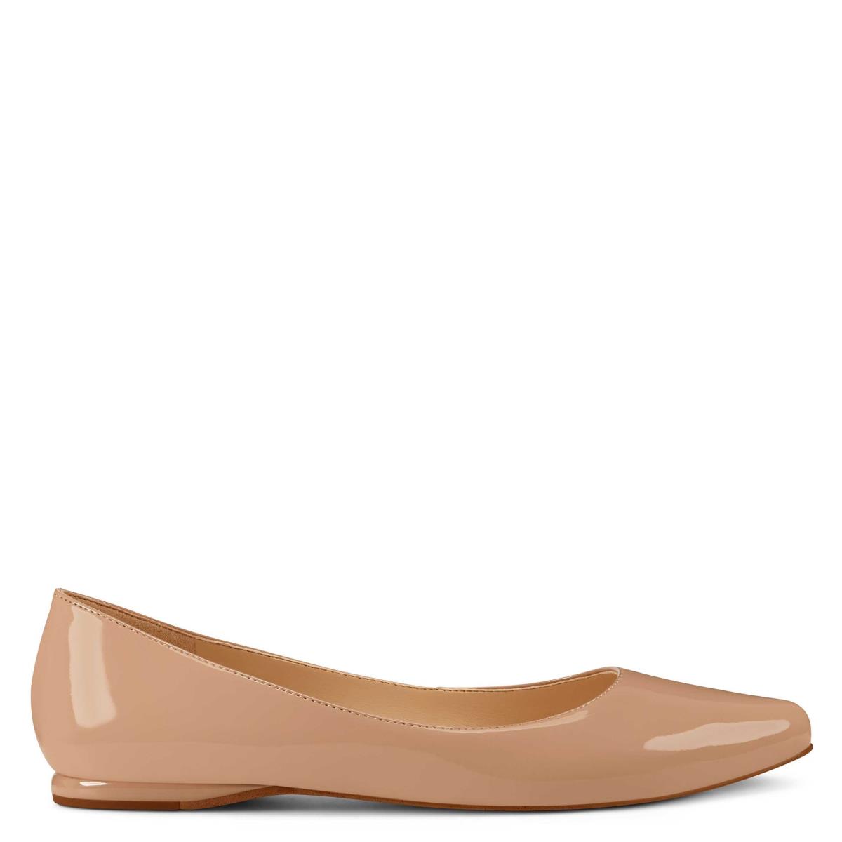 Flats Nine West Speakup Almond Puntera Gris Marrones | 5082MTDER