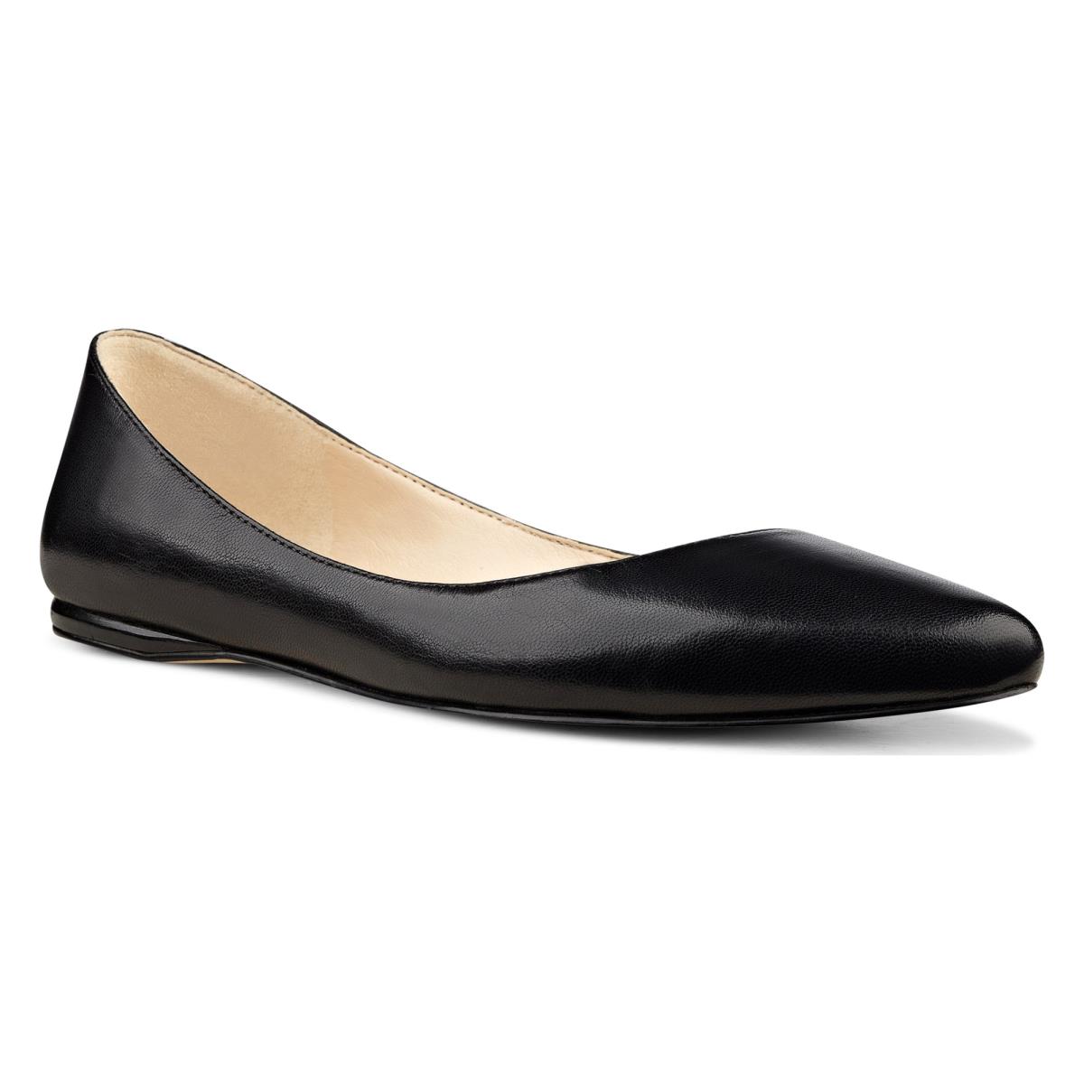 Flats Nine West Speakup Almond Puntera Negras | 5260BIMLS