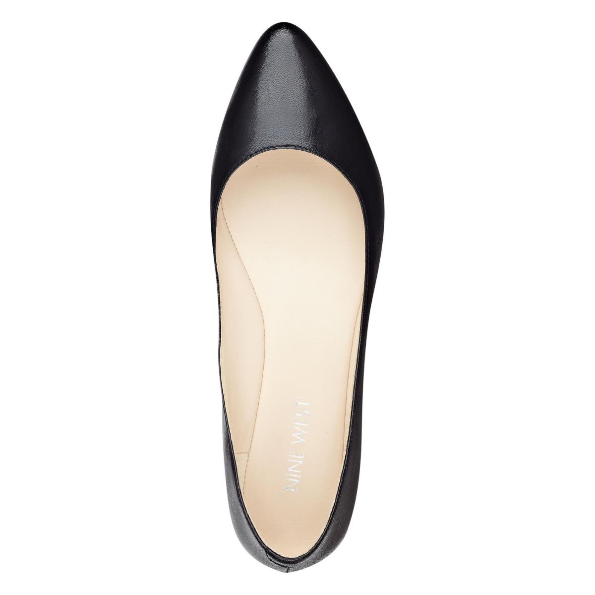 Flats Nine West Speakup Almond Puntera Negras | 5260BIMLS