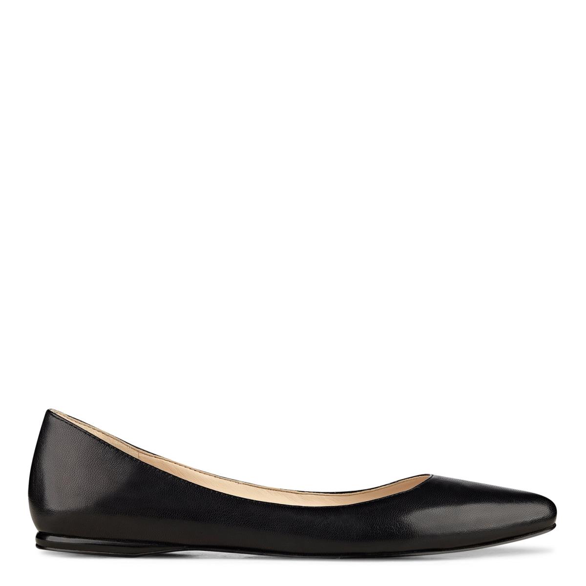 Flats Nine West Speakup Almond Puntera Negras | 5260BIMLS