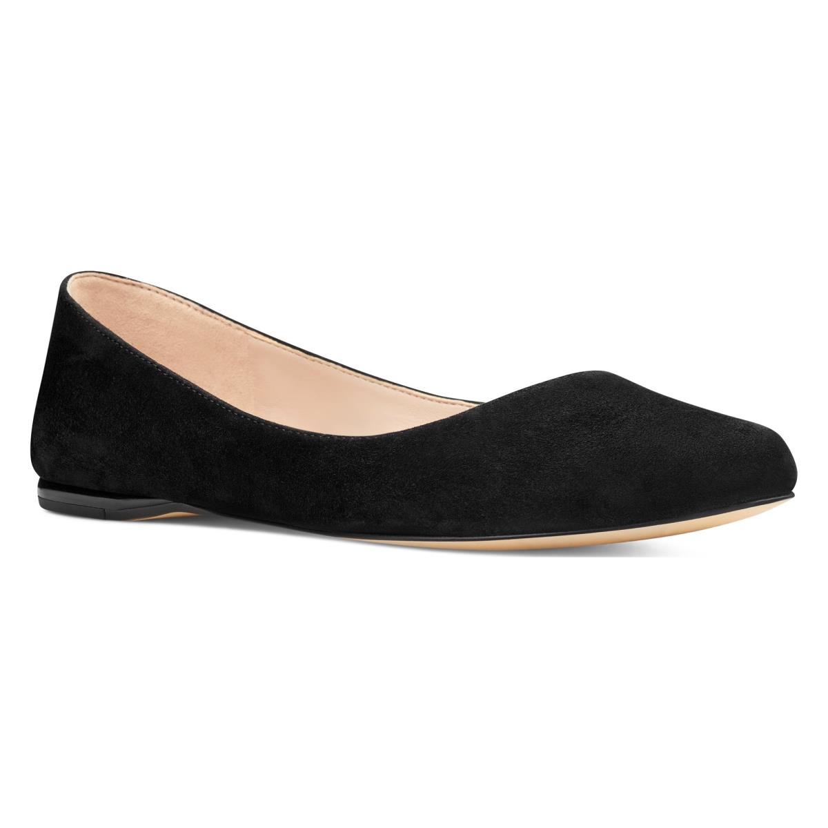 Flats Nine West Speakup Almond Puntera Negras | 6532OHLIC