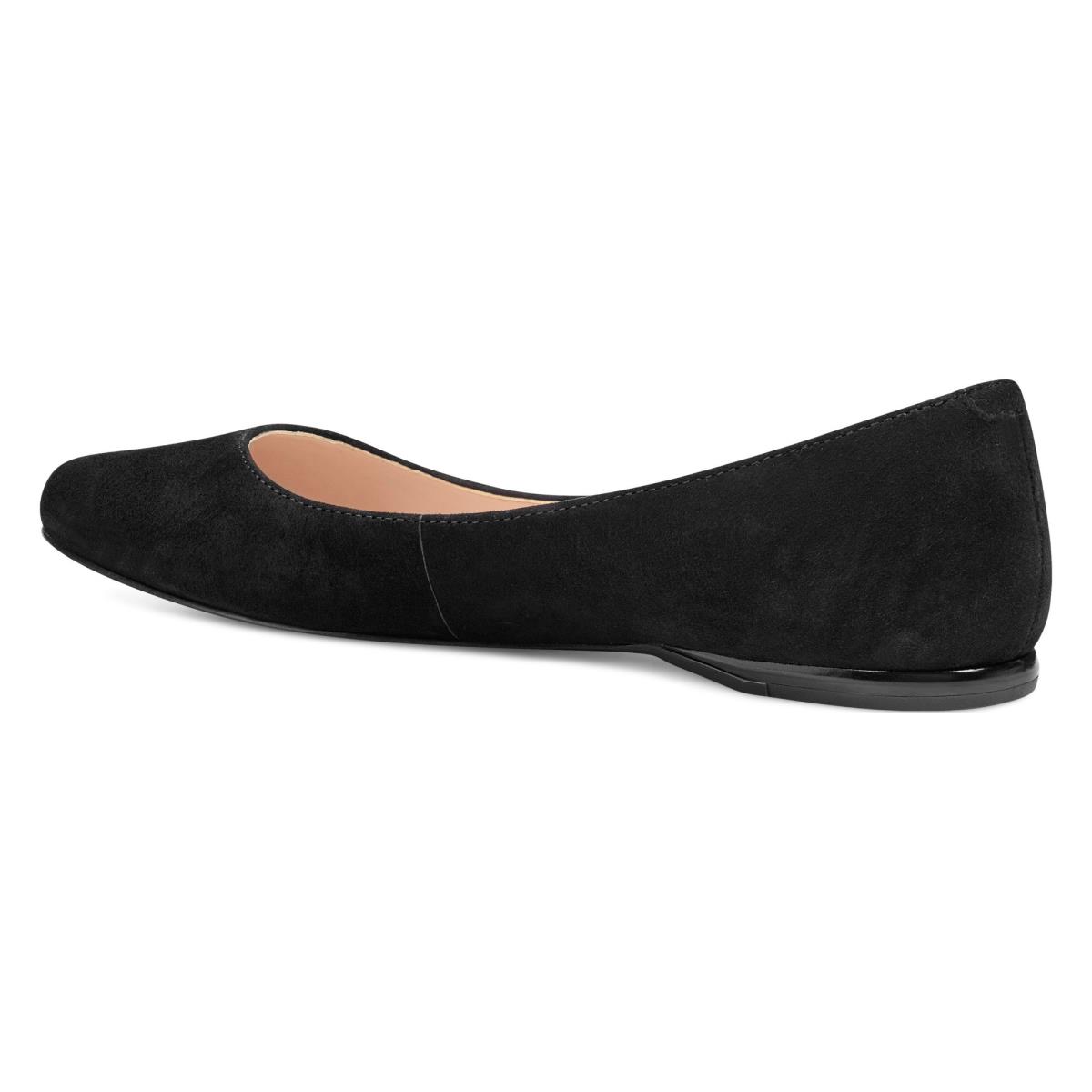 Flats Nine West Speakup Almond Puntera Negras | 6532OHLIC