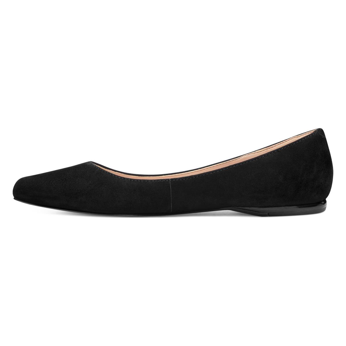 Flats Nine West Speakup Almond Puntera Negras | 6532OHLIC