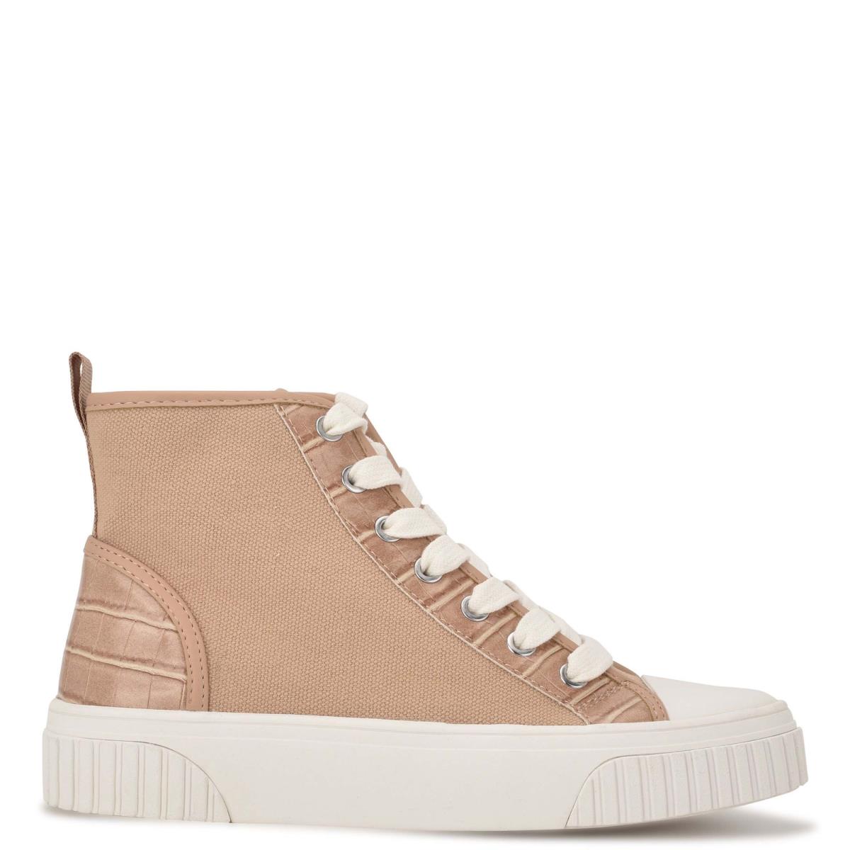 High Top Sneakers Nine West Dyiane Coral Marrones | 6734TUEPS