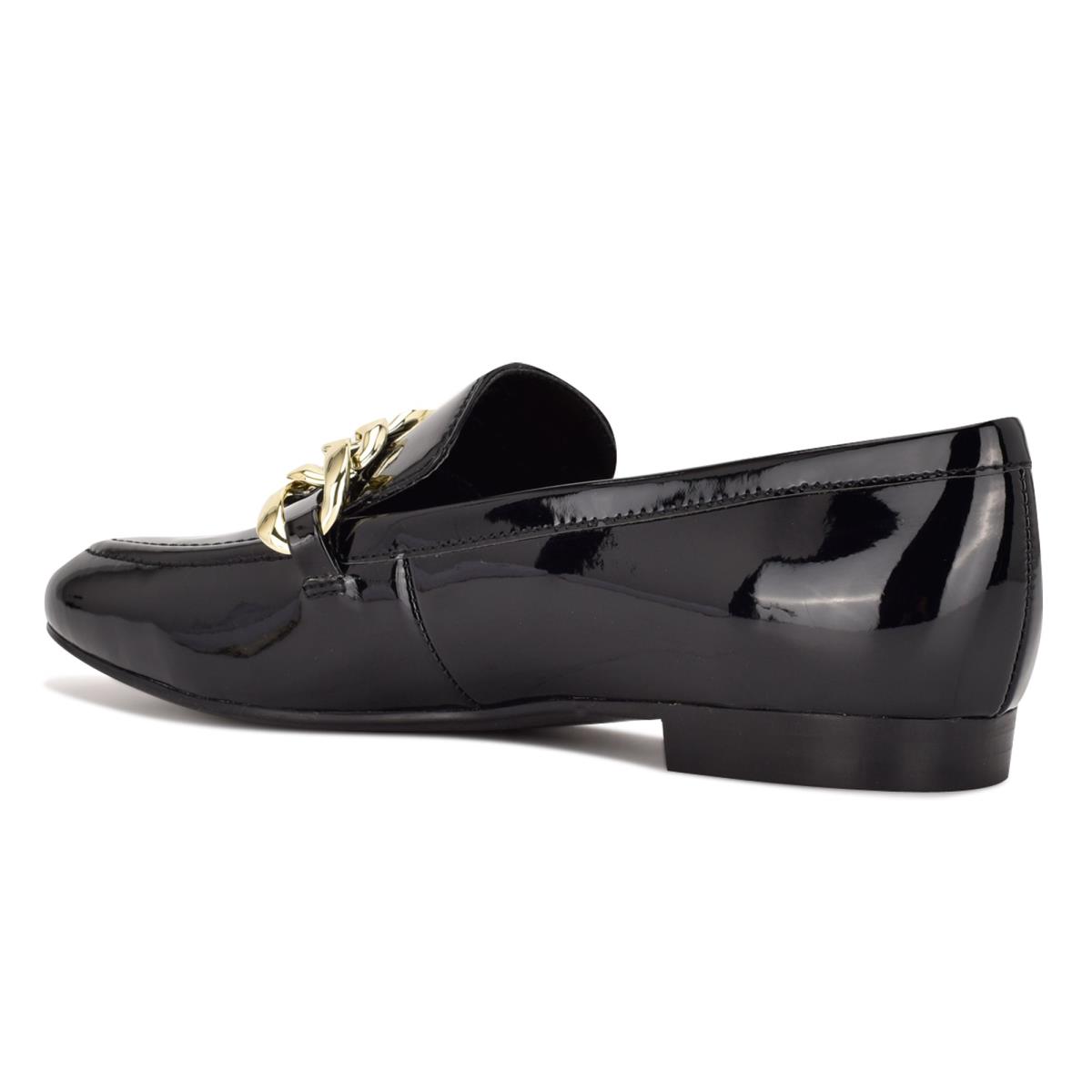 Loafers Nine West Chain Slip-On Negras | 0384GMFLX