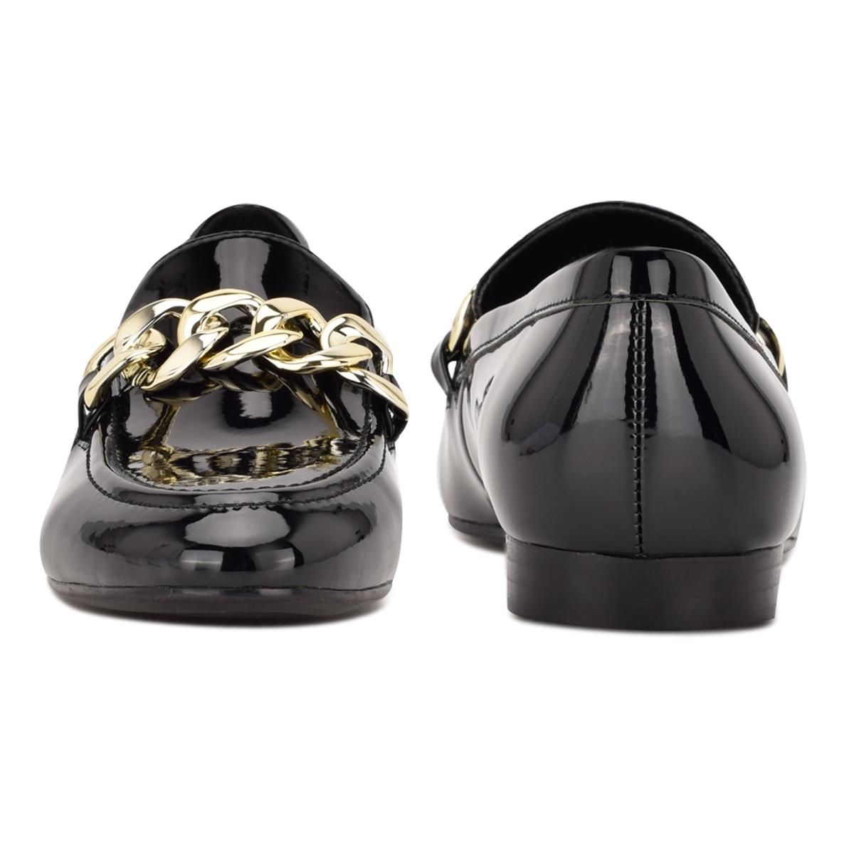 Loafers Nine West Chain Slip-On Negras | 0384GMFLX