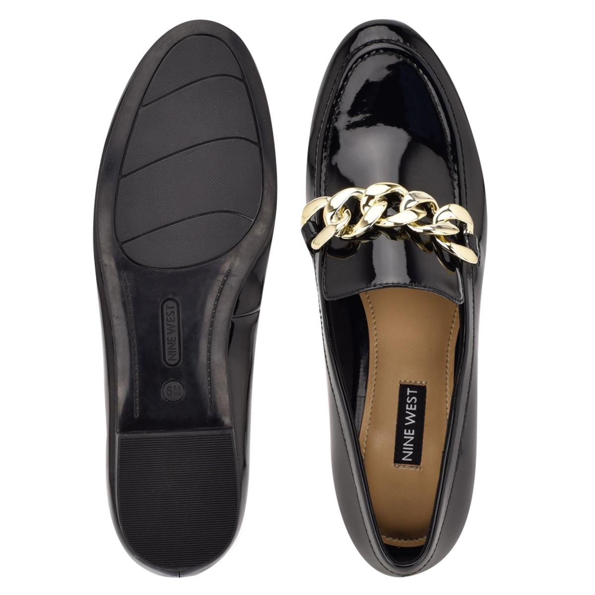 Loafers Nine West Chain Slip-On Negras | 0384GMFLX