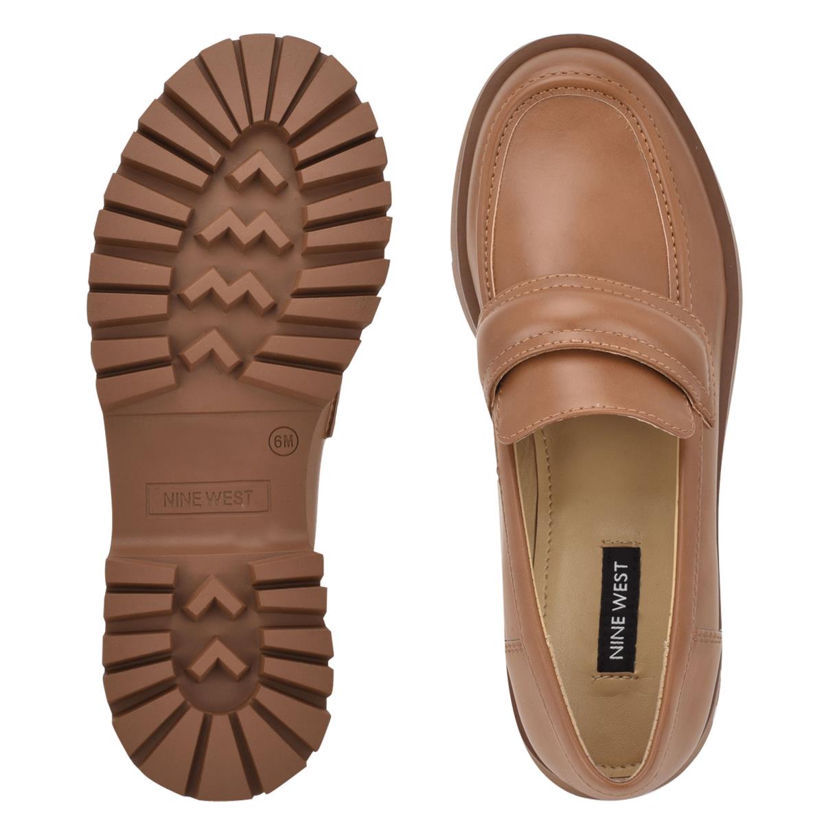 Loafers Nine West Garren Lug Sole Marrones | 7839TOHQF