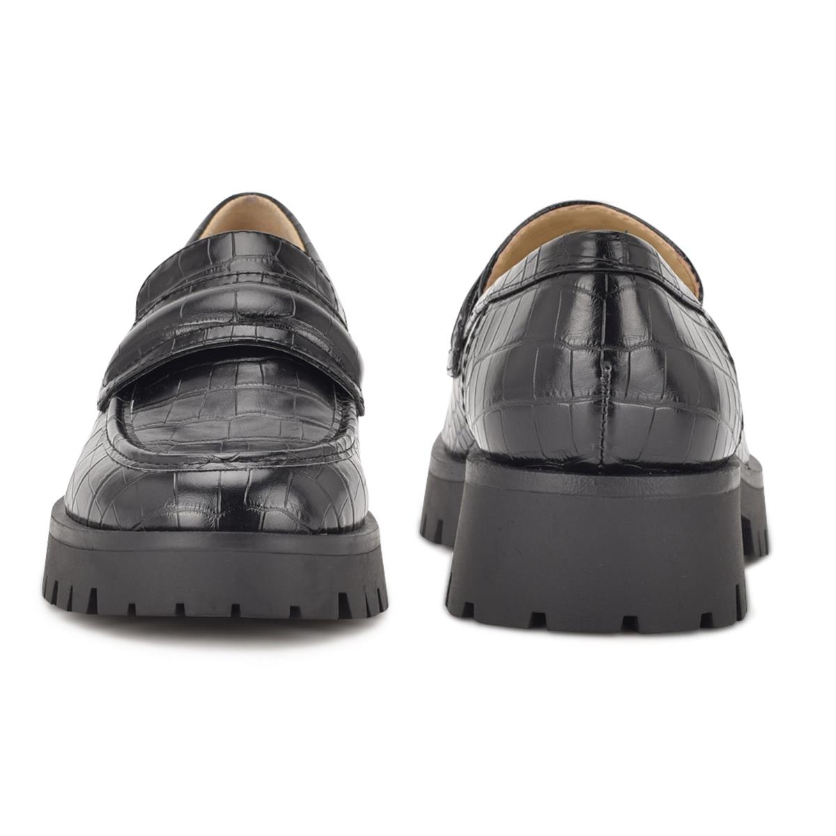 Loafers Nine West Garren Lug Sole Negras | 1847AGMSU