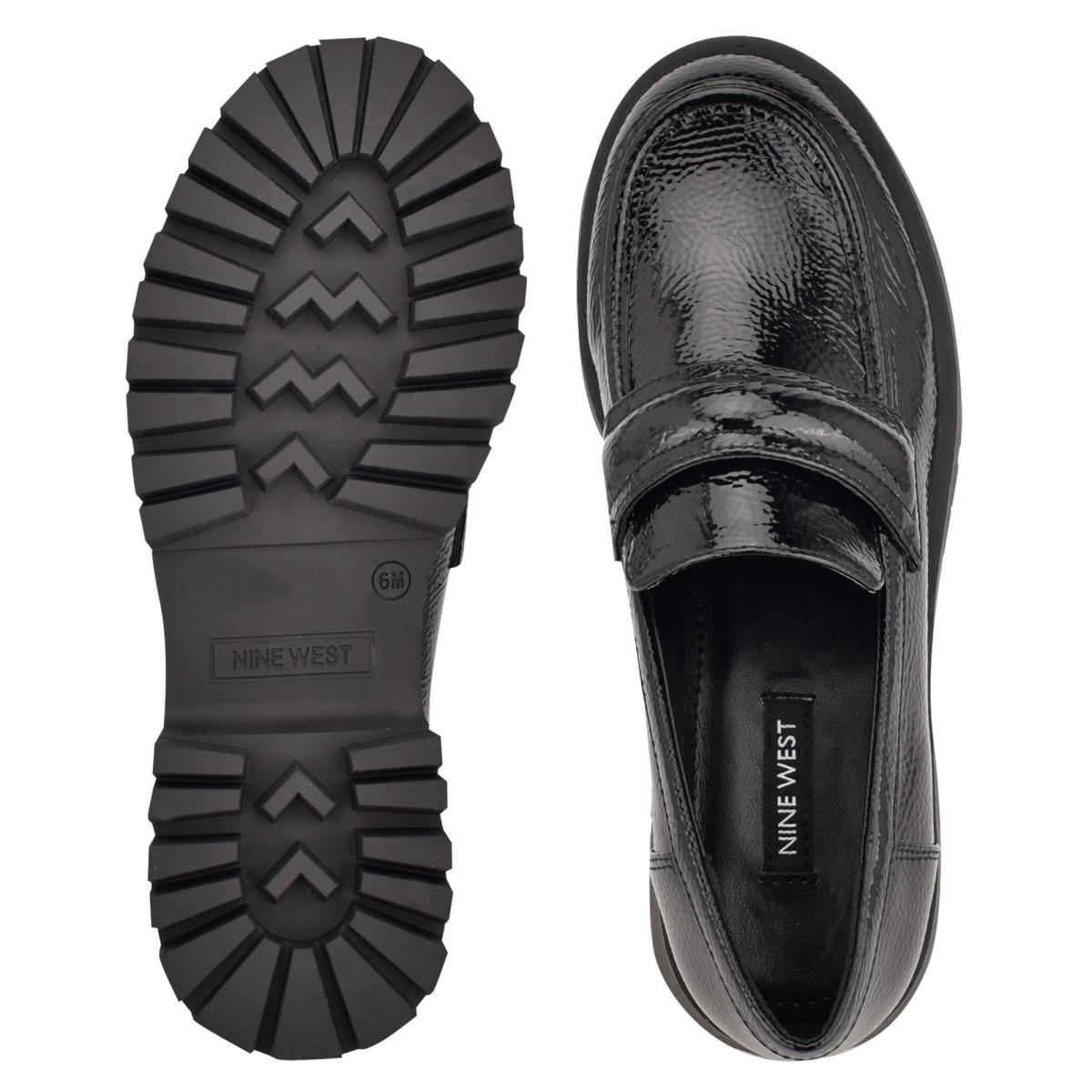 Loafers Nine West Garren Lug Sole Negras | 9872JXAVS