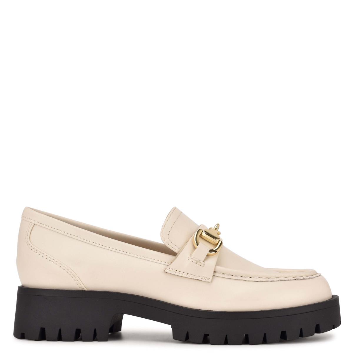 Loafers Nine West Gonehme Lug Sole Creme | 2573CMXNO