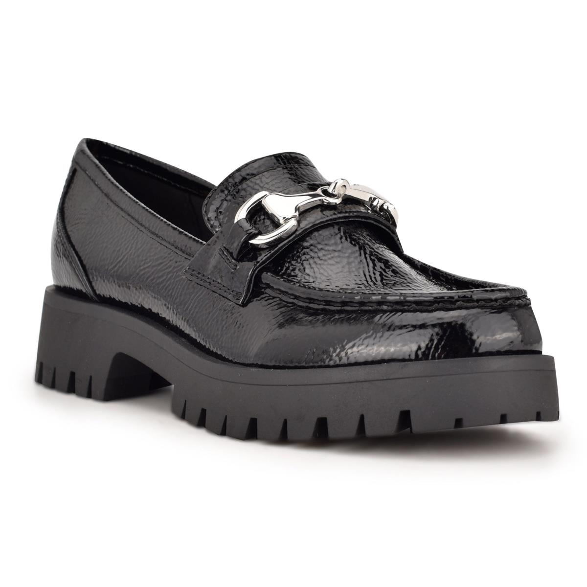 Loafers Nine West Gonehme Lug Sole Negras | 7816WFRTX