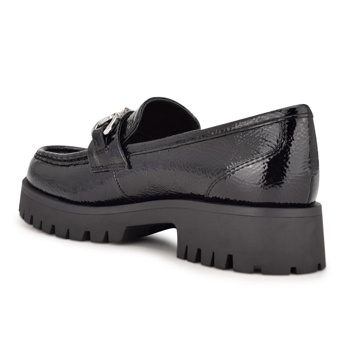 Loafers Nine West Gonehme Lug Sole Negras | 7816WFRTX