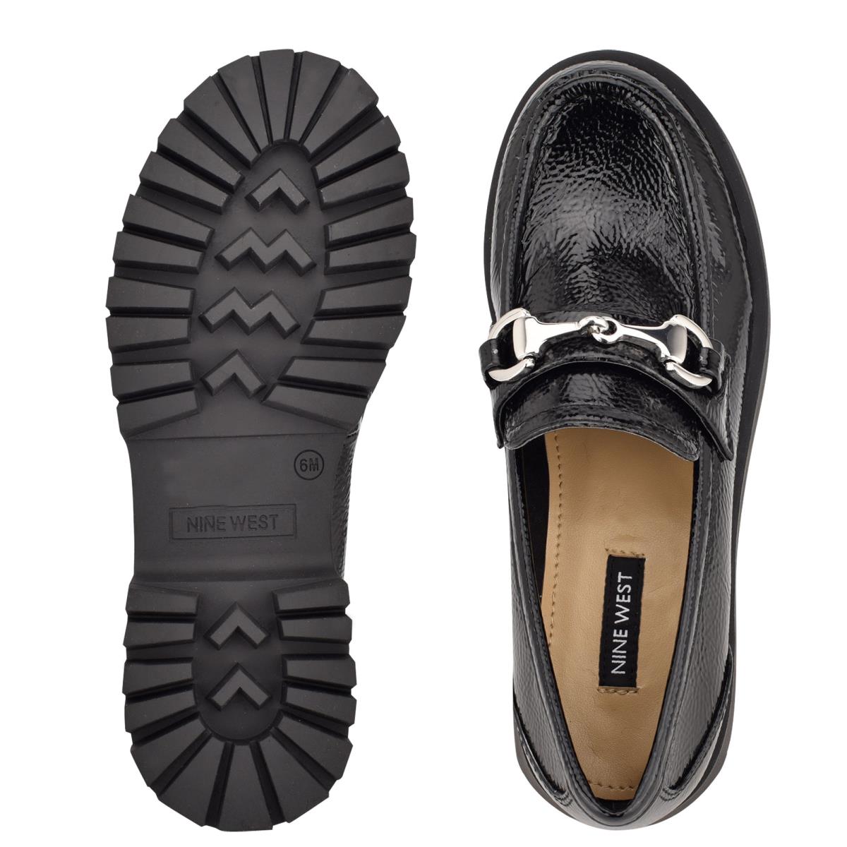 Loafers Nine West Gonehme Lug Sole Negras | 7816WFRTX