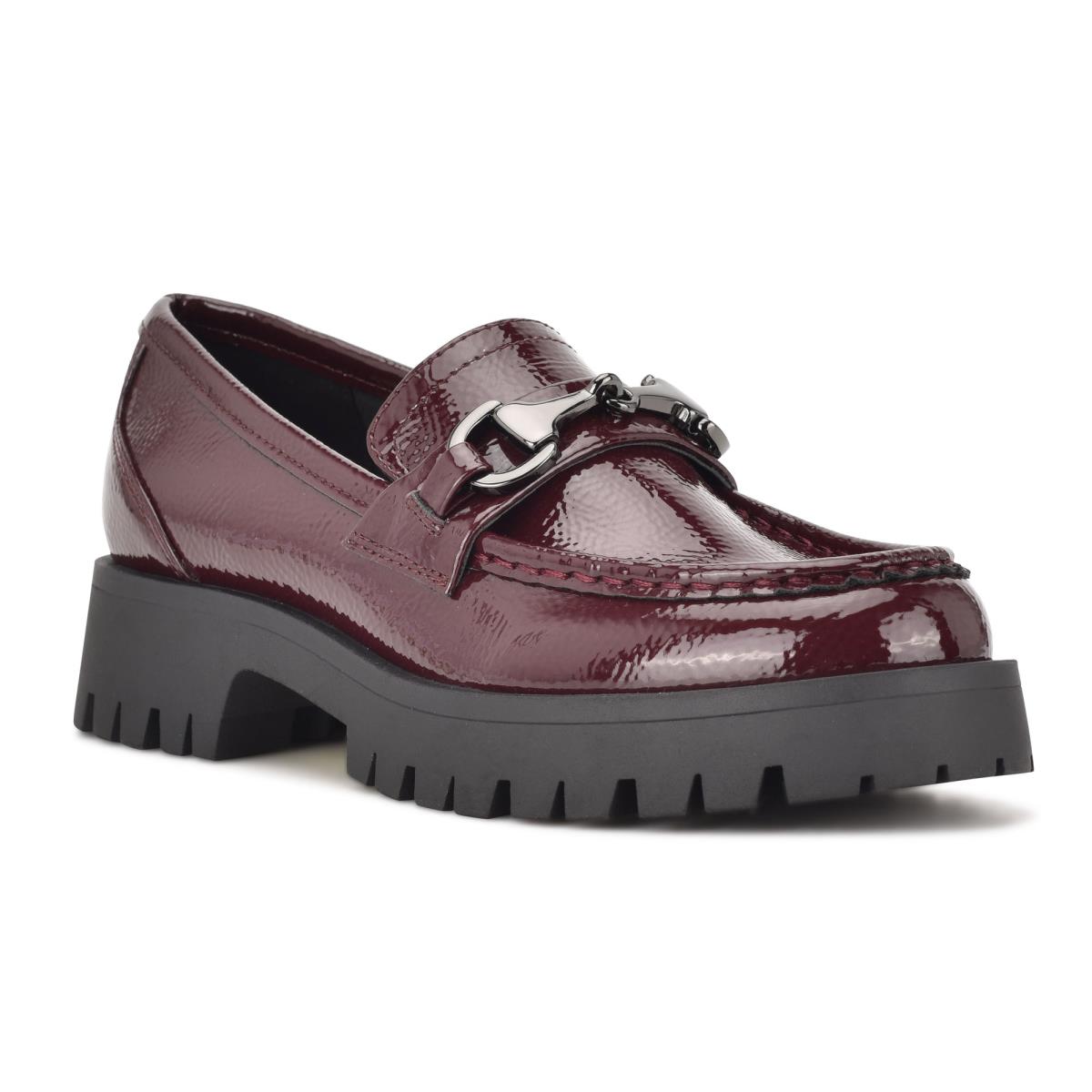 Loafers Nine West Gonehme Lug Sole Rojas | 2805WGNKD