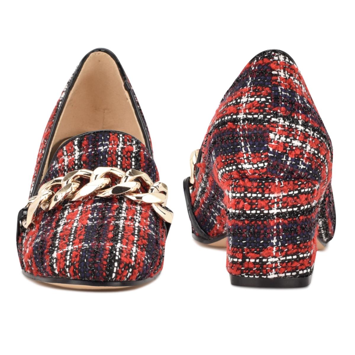 Loafers Nine West Remal Tacón Rojas | 1503THSEP