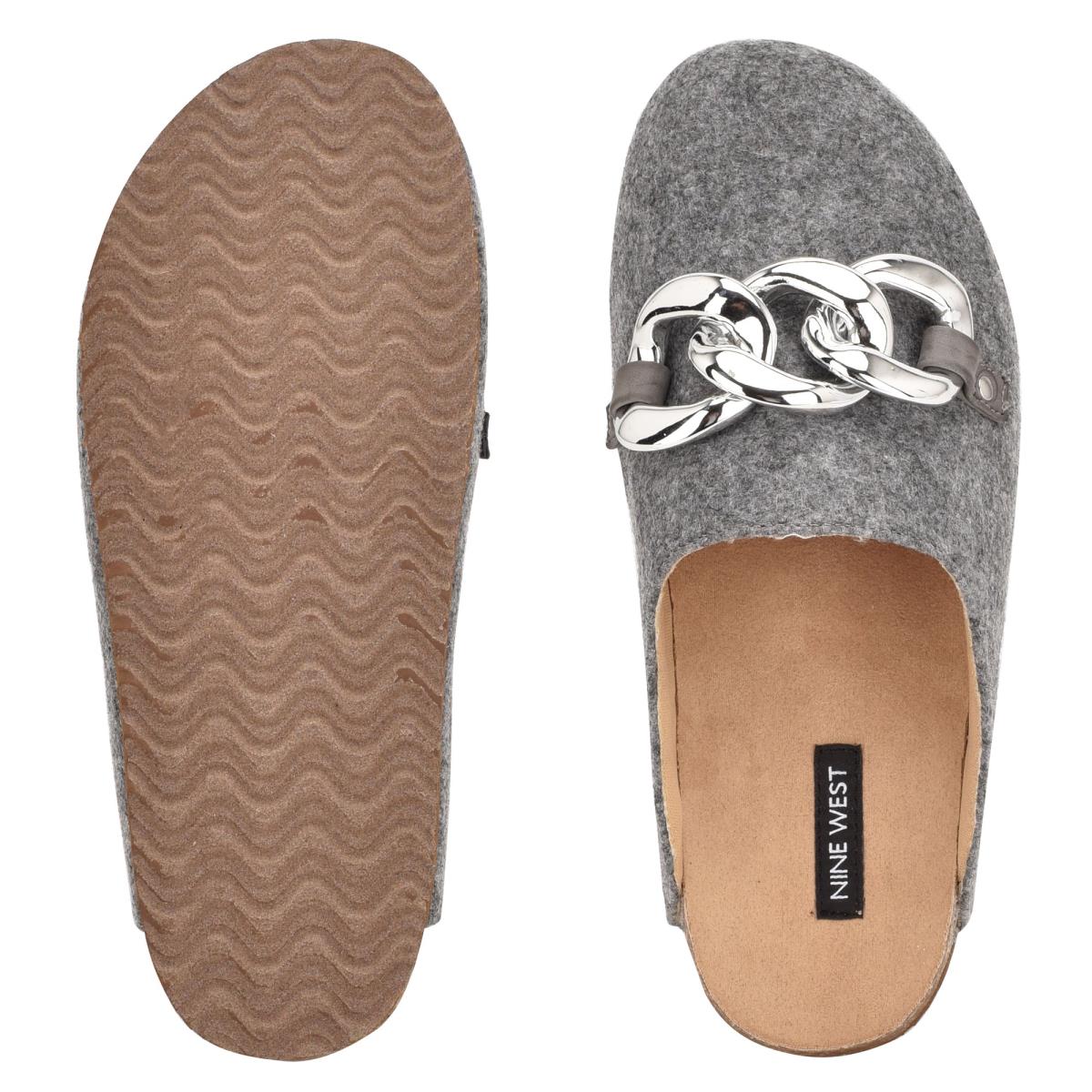 Mulas Nine West Everyth Cozy Gris | 8743LTXIQ