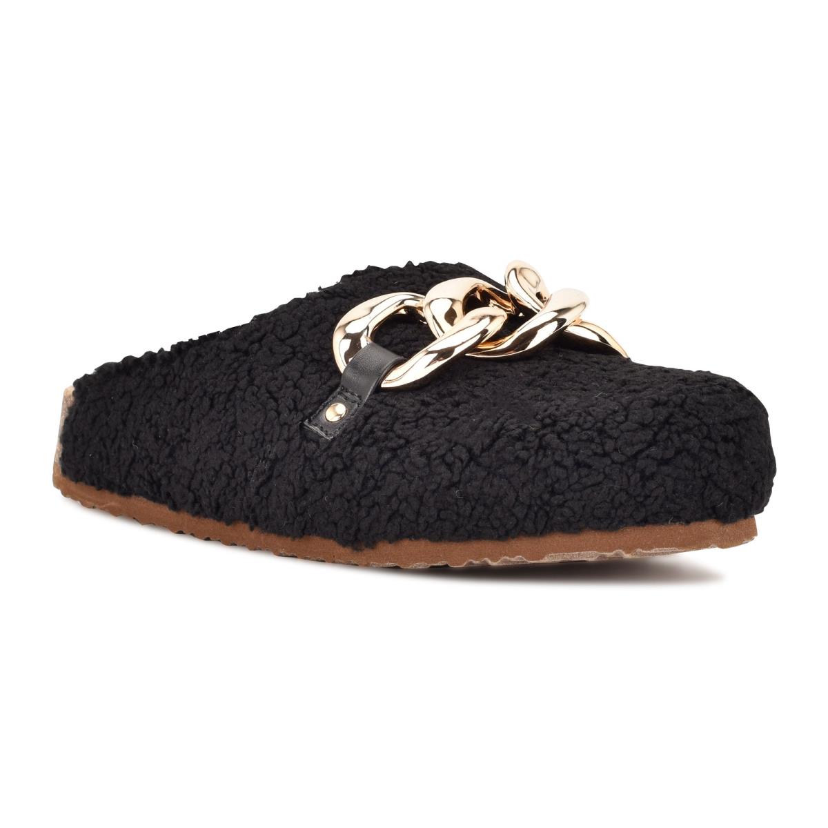 Mulas Nine West Everyth Cozy Negras | 1275YQNVR