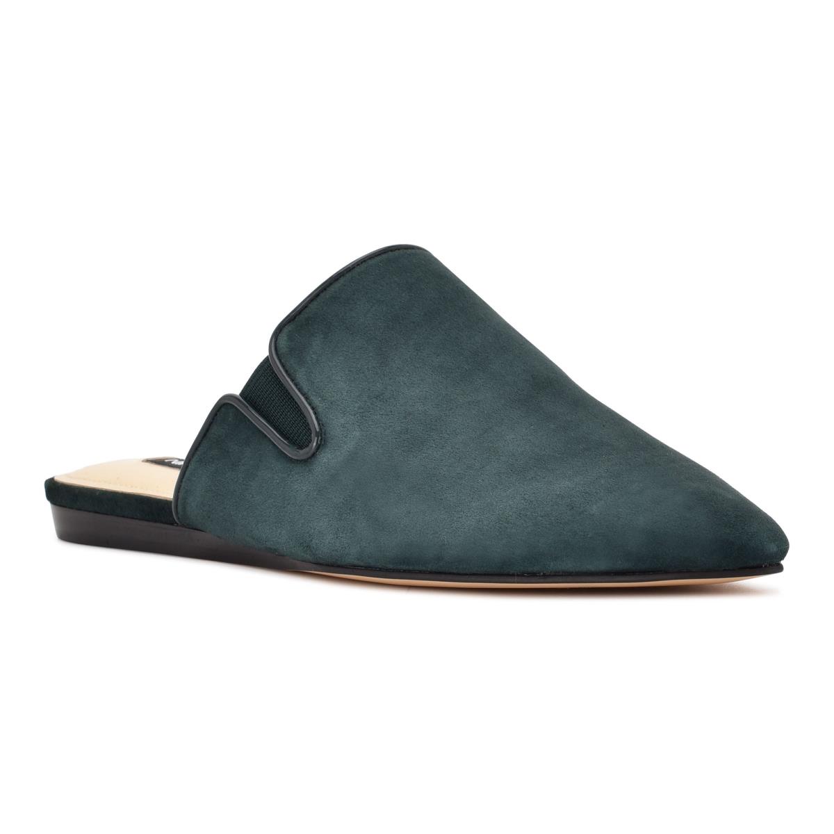 Mulas Nine West Freeda Pointy Puntera Verde Oliva | 1684AGWFM