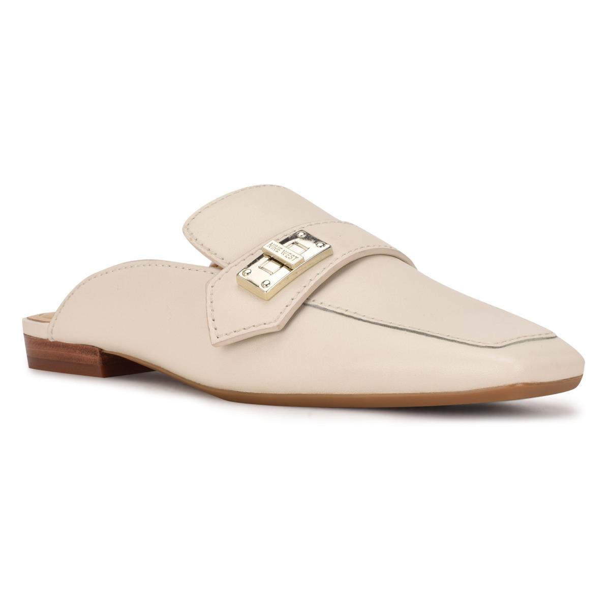 Mulas Nine West Neat 9x9 Loafer Creme | 0693TPIKO