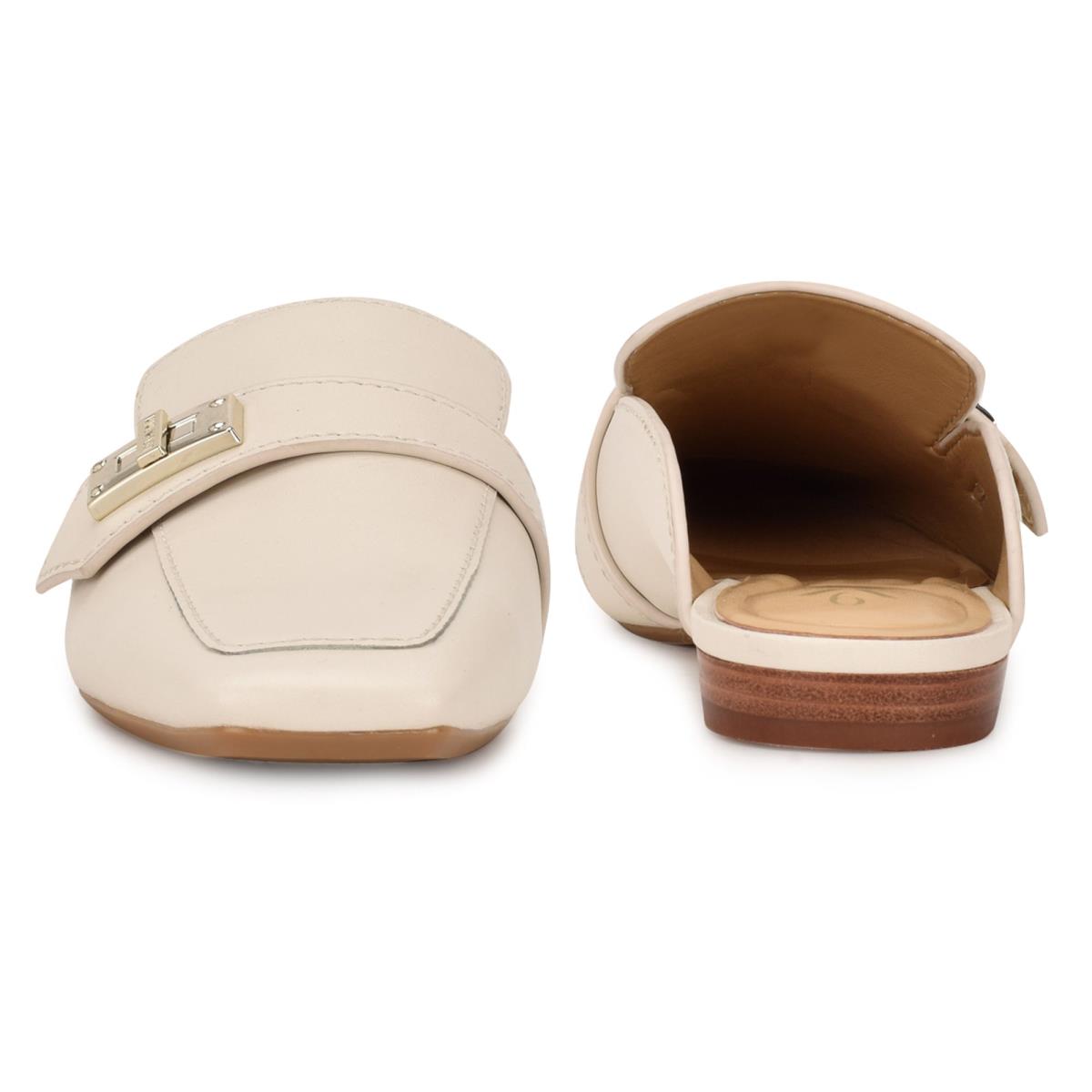 Mulas Nine West Neat 9x9 Loafer Creme | 0693TPIKO