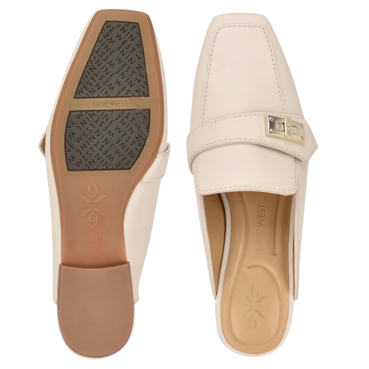 Mulas Nine West Neat 9x9 Loafer Creme | 0693TPIKO