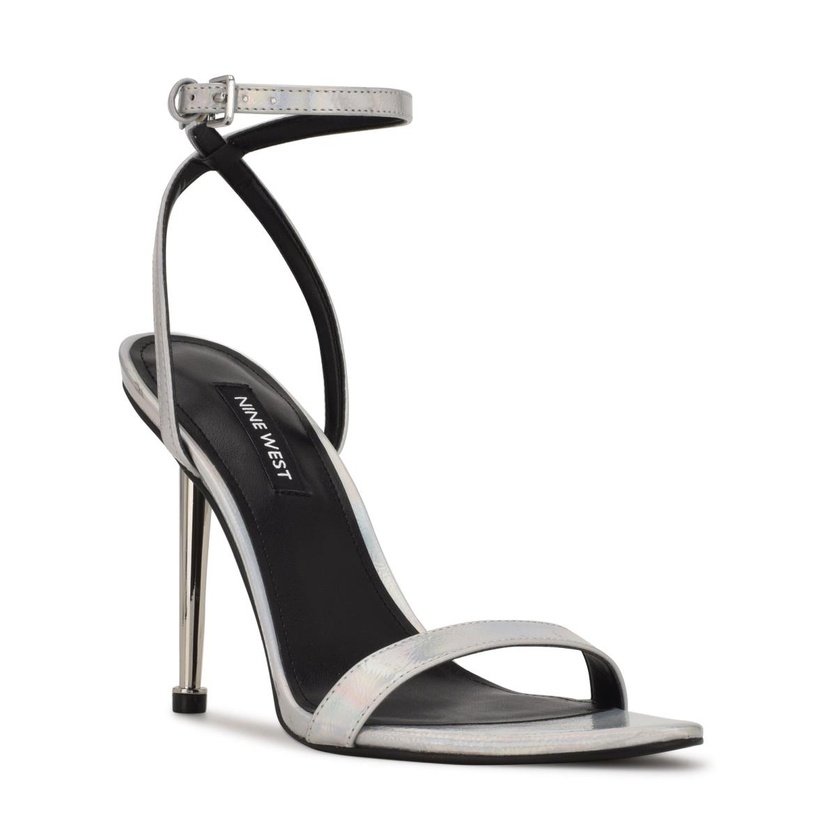 Sandalias Con Tiras Nine West Reina Ankle Negras | 5187GAJPN