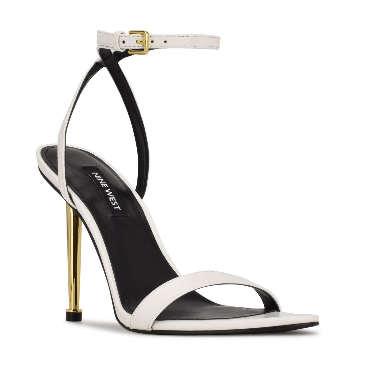 Sandalias Con Tiras Nine West Reina Ankle Blancas | 6297OPIJY