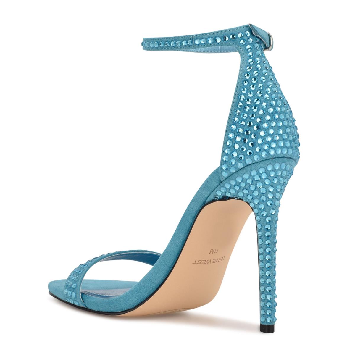 Sandalias Con Tiras Nine West Toria Ankle Turquesa | 5819LQYJE