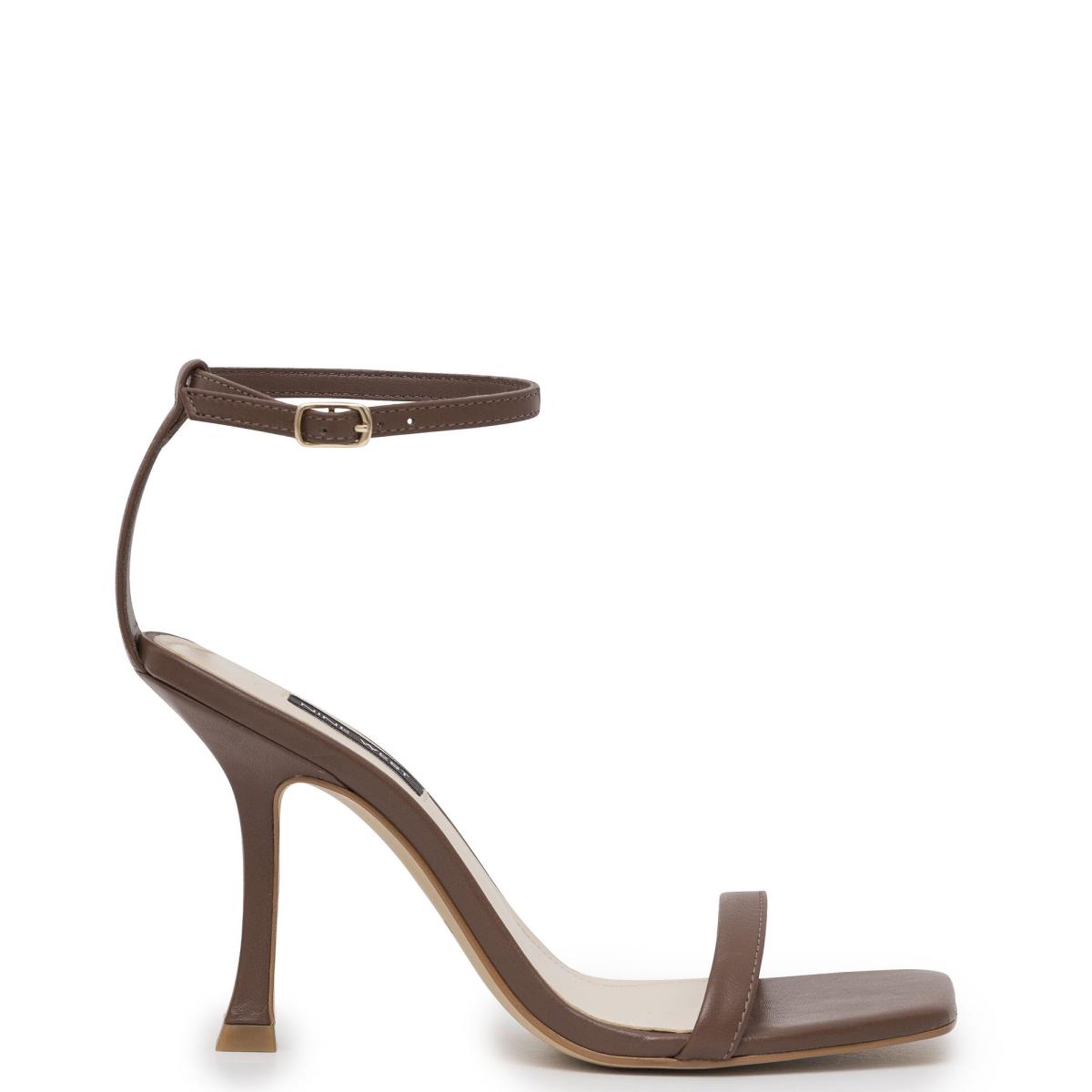 Sandalias Con Tiras Nine West Yess Ankle Marrones | 0234BHRIV