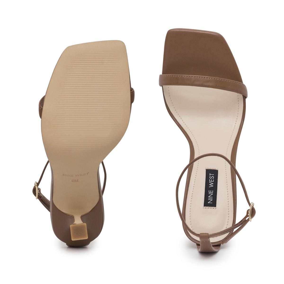 Sandalias Con Tiras Nine West Yess Ankle Marrones Claro | 3960JANCH