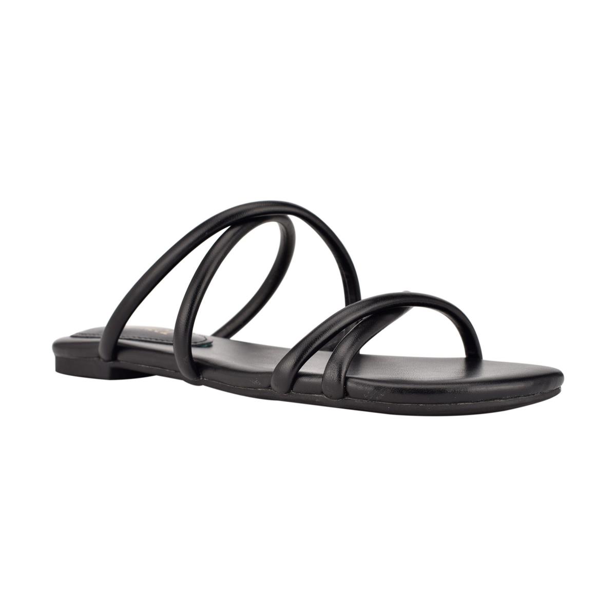 Sandalias Deslizantes Nine West Beva Planos Negras | 9345LYFMO