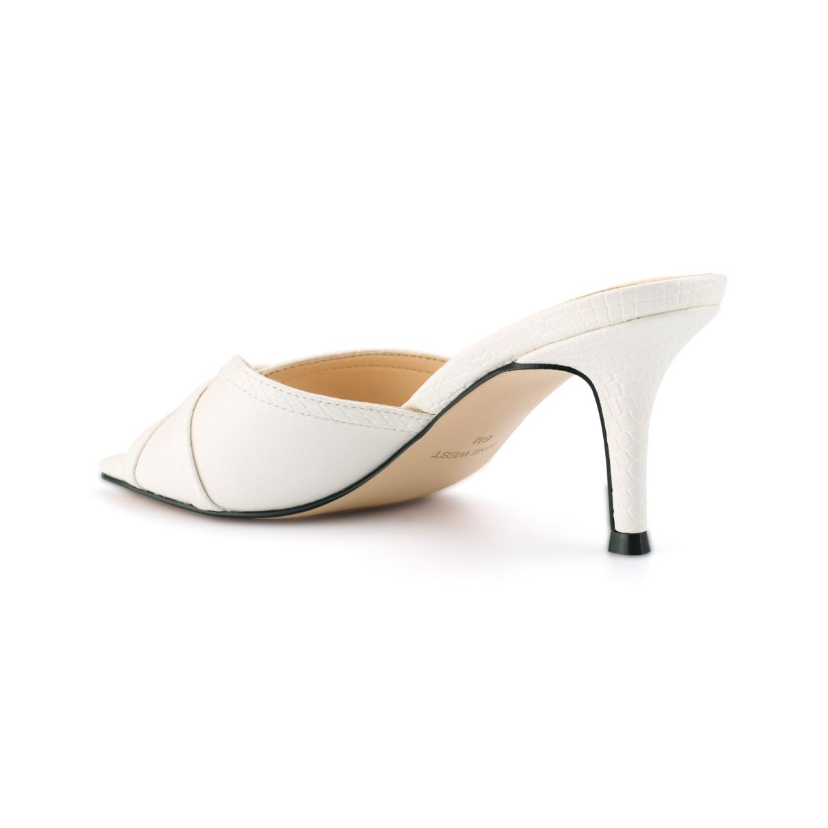 Sandalias Deslizantes Nine West Dainty Tacón Blancas | 8203PYIUH