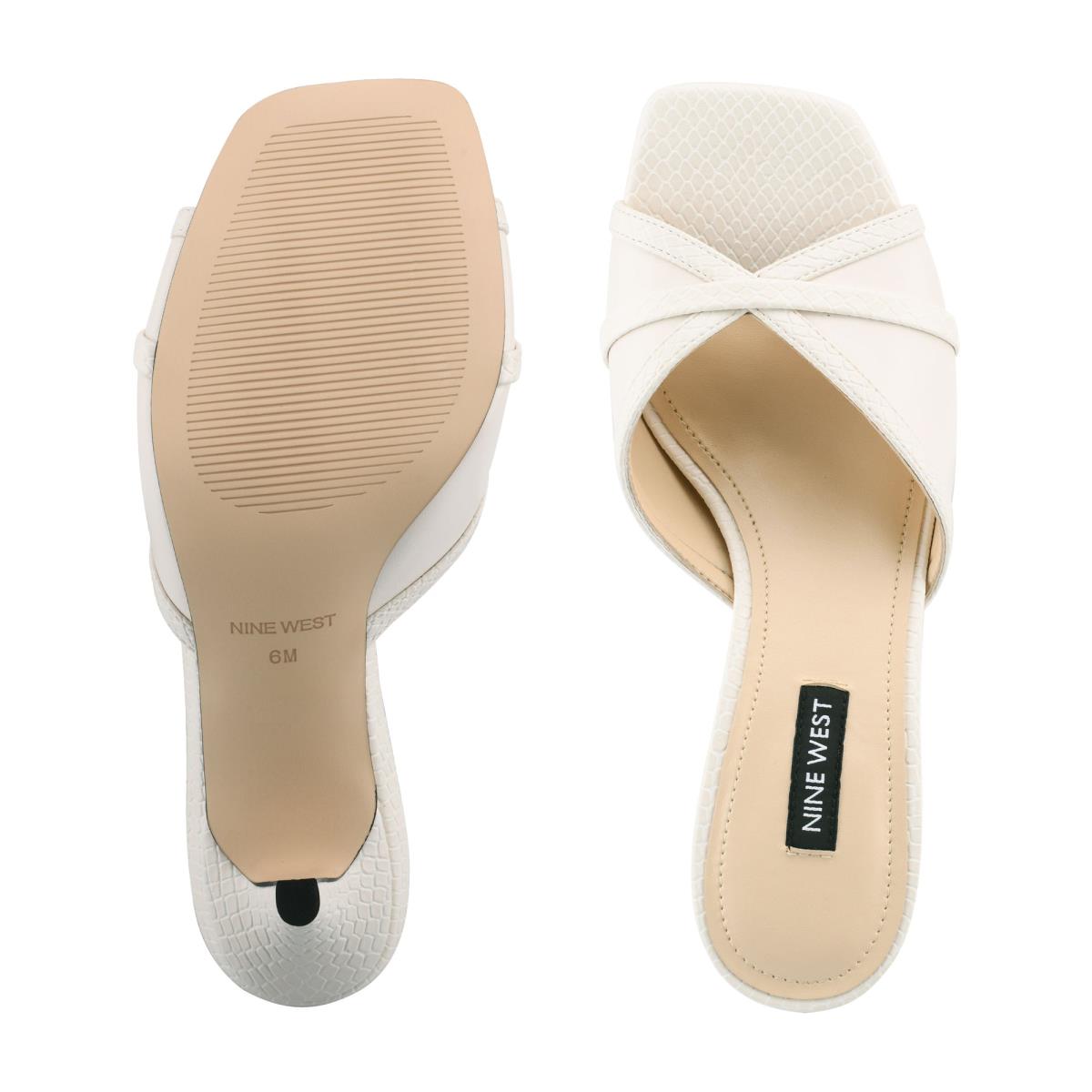 Sandalias Deslizantes Nine West Dainty Tacón Blancas | 8203PYIUH