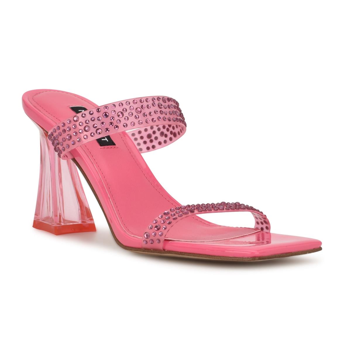 Sandalias Deslizantes Nine West Darla Tacón Rosas | 0687HVGOS